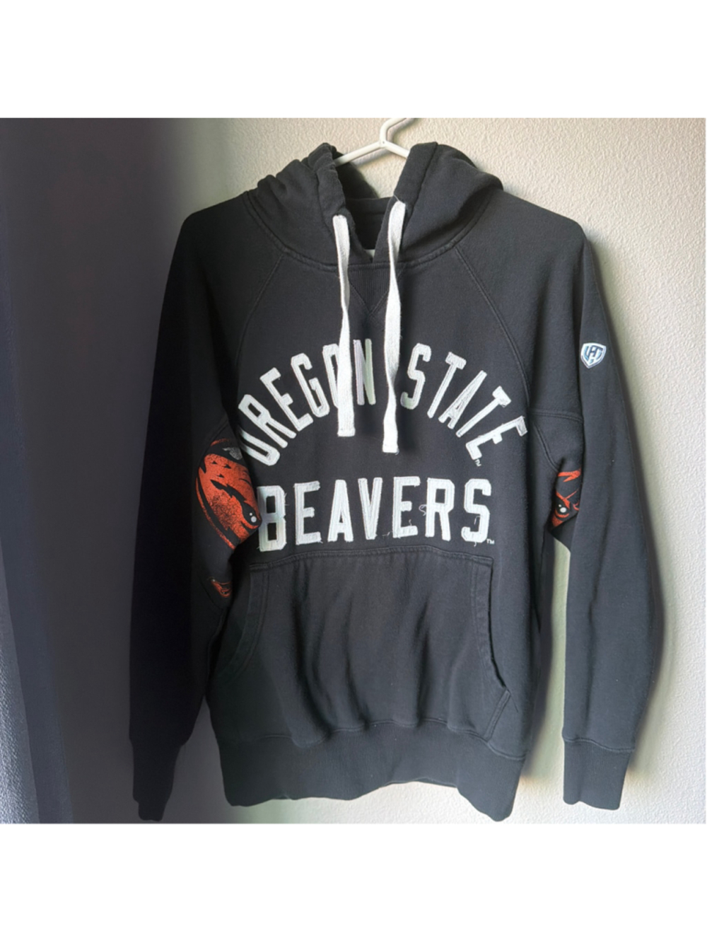 Men's Hands High Oregon State Beavers Hoodie Black White Size S